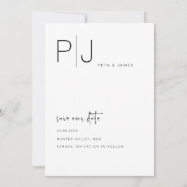 Simples Convite de casamento para salvar a data co