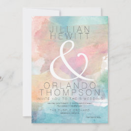 Simples Convite De Casamento Por Aquarela 2