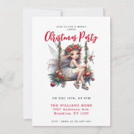 Simples Convite de festas de Fada de Natal