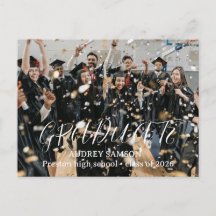 Simples Convite de Formatura com Caligrafia Modern