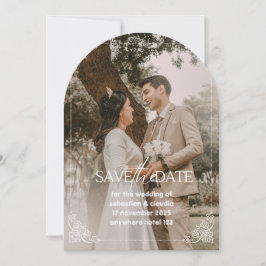 Simples Convite de Save the Date com Bordas