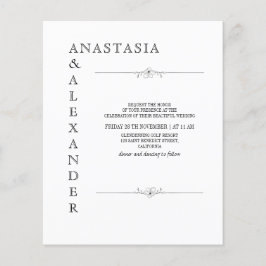 Simples convite para casamento.