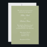 Simples Convite Para Casamento De Sage Olive Green<br><div class="desc">Produtos que você pode personalizar com suas imagens ou texto.</div>