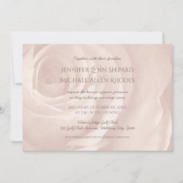 simples convite para casamento elegante de rosa-ro