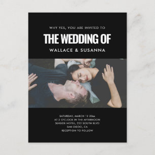Simples convite para fotos de casamento minimalist
