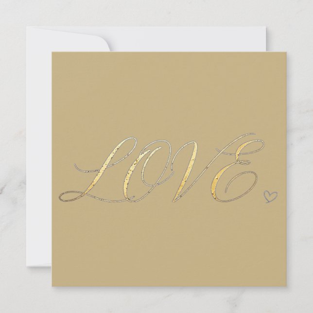 Simples convites de amor minimalistas modernos (Frente)