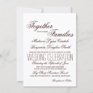 Simples Convites De Casamento De Tipografia Russa