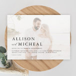 Simples Convites para Casamento de Fotos Elegante<br><div class="desc">Simples Convites para Casamento de Fotos Elegante Moderno</div>
