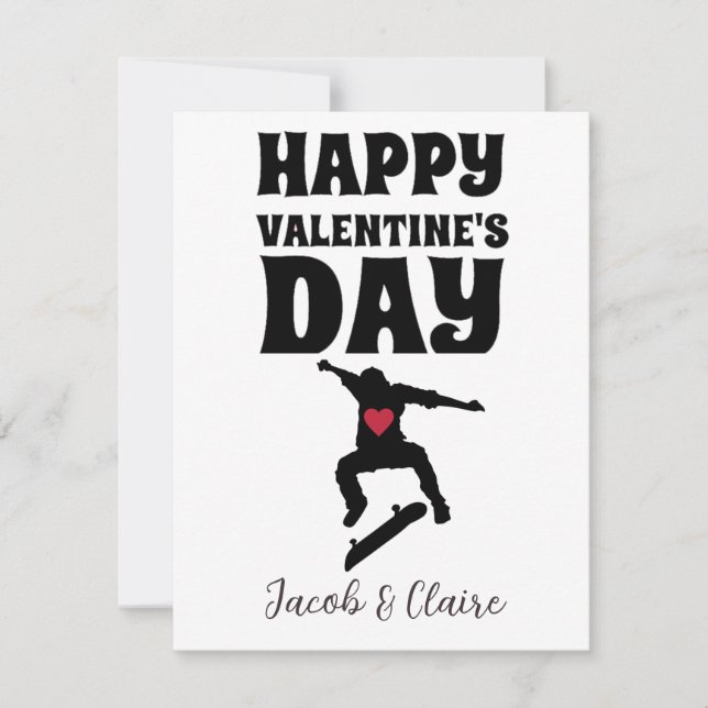 Simples Coração Feliz Casal do Dia dos Namorados (Frente)