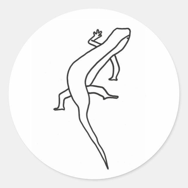 Simples desenho de um lagarto, adesivos (Frente)