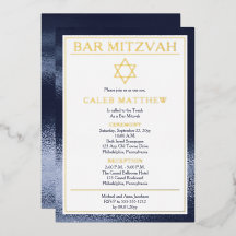 Simples e Elegante Bar Mitzvah com Gradiente Azul