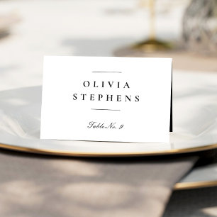 Simples e elegante cartão de casamento branco pret