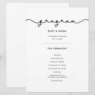 Simples e fofo programa de casamento