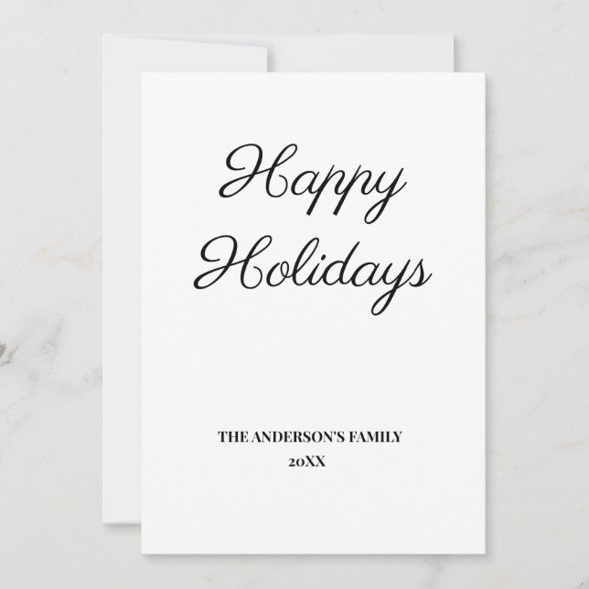 simples e mínimo adicionar seu cartão de feriado d (Frente)