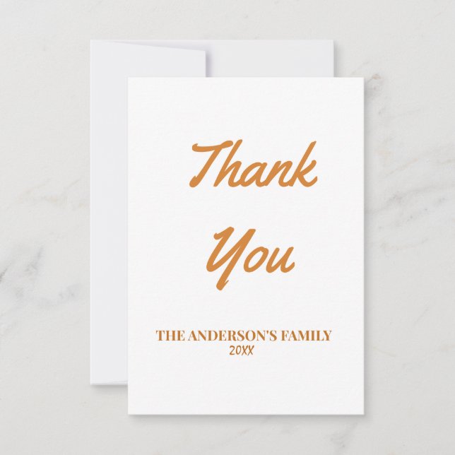 simples e mínimo adicionar seu cartões de agradeci (Frente)