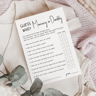 Simples E Moderno Adivinhem Quem Mamãe Ou Cartão D