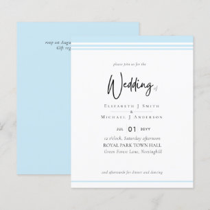 Simples Elegância Aqua Blue Modern Budget Wedn Ca
