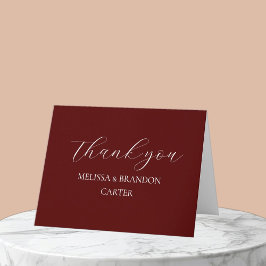 Simples Elegante Borgonha Moderno Agradecimento de