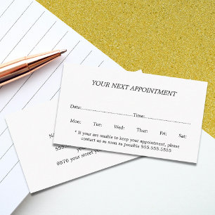 Simples Elegante Cartão de Nomeação de Bela Branca