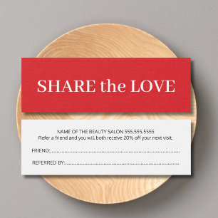 Simples Elegante Cartão de Referência de Beleza Br