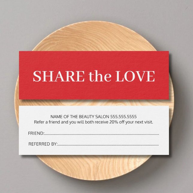 Simples Elegante Cartão de Referência de Beleza Br (Criador carregado)