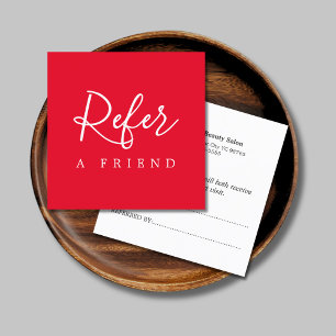 Simples Elegante Cartão de Referência de Beleza Br