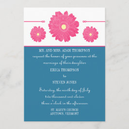 Simples Elegante Gerbera Daisies Convite para Casa