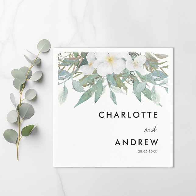 Simples, elegante guardanapos de eucalipto (Criador carregado)