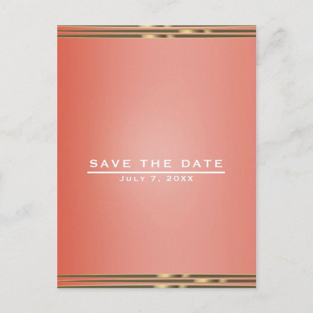Simples Elegantes Cartões de Save the Date para Ca (Frente)
