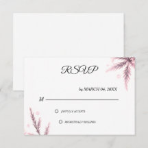 Simples Elegantes Clássicos RSVP de Casamento