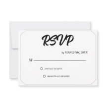 Simples Elegantes Clássicos RSVP de Casamento Mode
