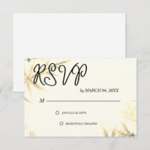 Simples Elegantes Clássicos RSVP de Casamento Mode