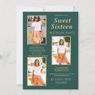 Simples Elegantes Convites de Sweet Sixteen em Ver