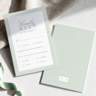Simples Elegantes Resposta de Casamento Verde Salv