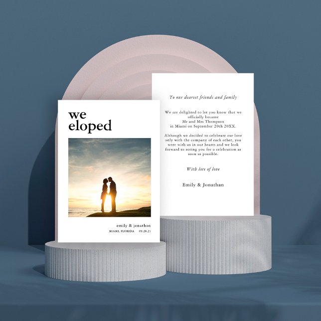 Simples Elogiamos Anúncio de Casamento Fotográfico (Criador carregado)