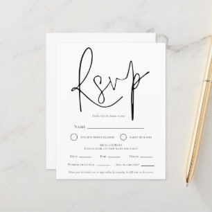 Simples Escolha de Refeição QR RSVP para Casamento