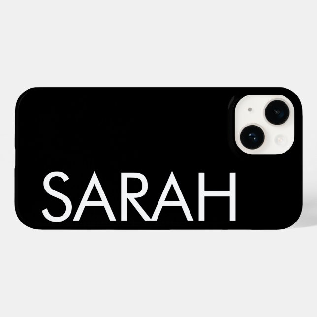 Simples Estilo Moderno Personalizado Nome Cor Pret (Verso (horizontal))