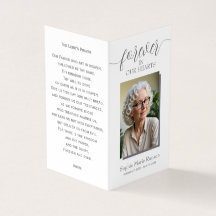 Simples Eucalyptus - Cartão de Oração Funeral Memo