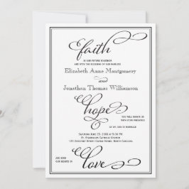 Simples Fé Esperança, Convite De Casamento