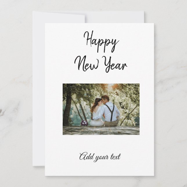 simples feliz ano novo mínimo colorido adicionar f (Frente)