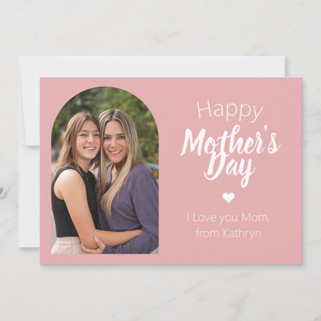 Simples Feliz dia de as mães Moderno da Mãe Bonita (Frente)