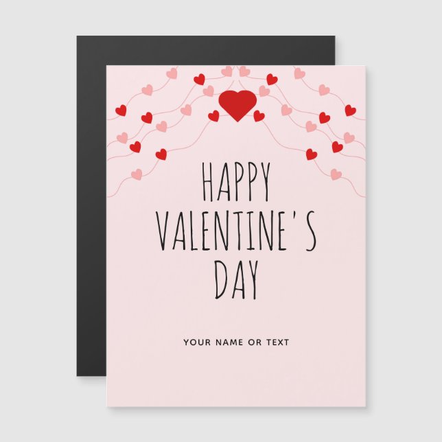 Simples Feliz Dia dos Namorados Corações Vermelhas (Frente/Verso)