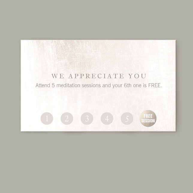 Simples Fidelidade do Cliente 6 Punch White Marble (Criador carregado)