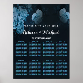 Simples Flora Dourada Geométrico Poster