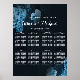 Simples Flora Dourada Geométrico Poster