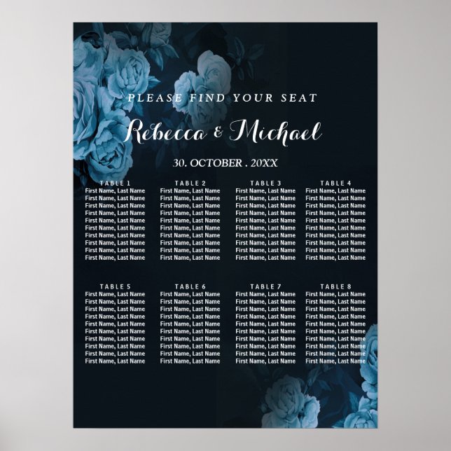 Simples Flora Dourada Geométrico Poster (Frente)