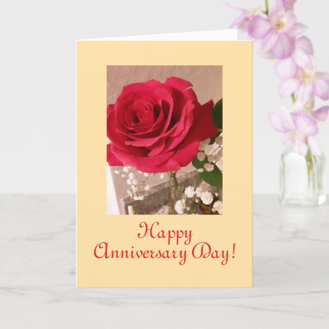 Simples, Floral, Cartão de Aniversário de Casament (Orquídea)