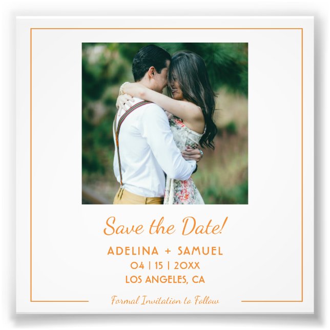 Simples foto minimalista orçamento casamento salva (Frente)