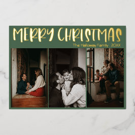 Simples Foto Verde de Natal | DOURADO