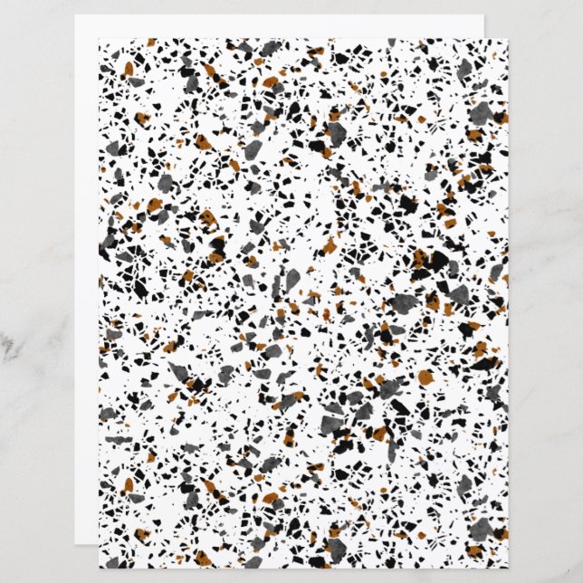 Simples "Funky Terrazzo Art Scrapbook Paper" (Frente/Verso)